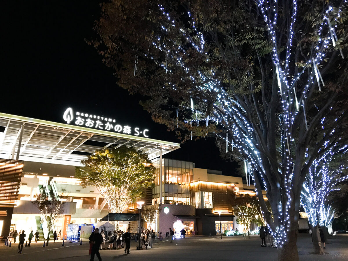 流山おおたかの森駅前のイルミネーションを撮影！こかげテラスという新しい商業施設もオープンしていました【2018】 三郷ぐらし 埼玉県